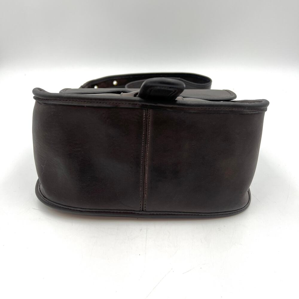 Vintage Coach Courier Pouch 8920 Leather Bag Dark Brown Mocha - Picture 9 of 12